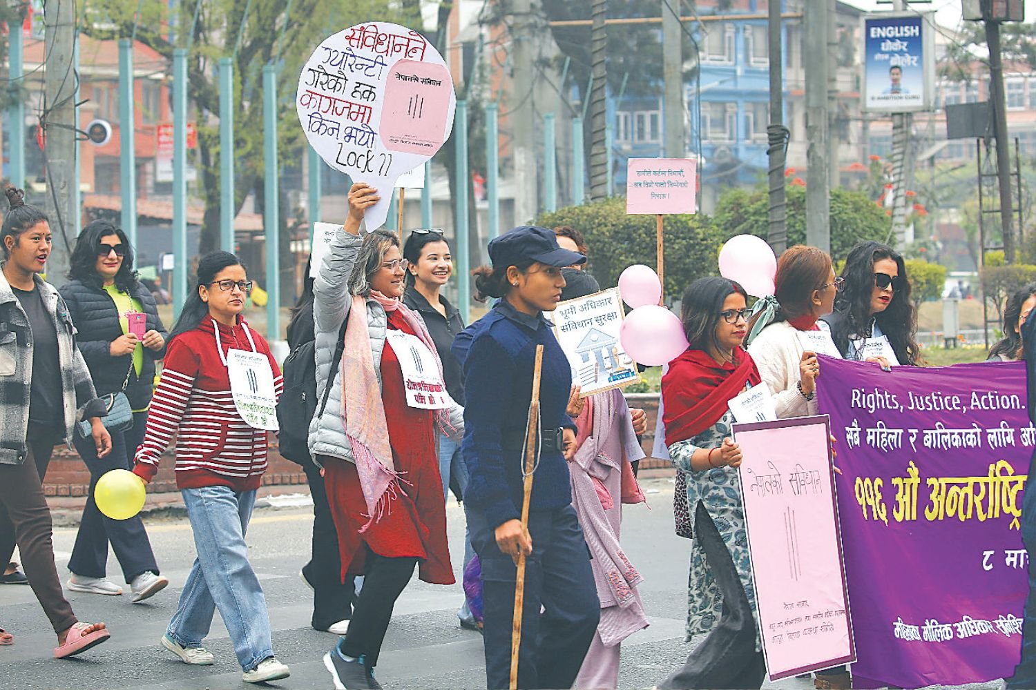 Women's Day Rally in Kathmandu Demands Equal Rights
