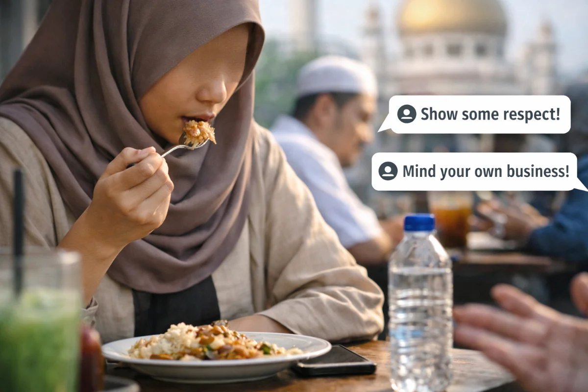 Woman's Ramadan Post Sparks Debate: Eating in Public