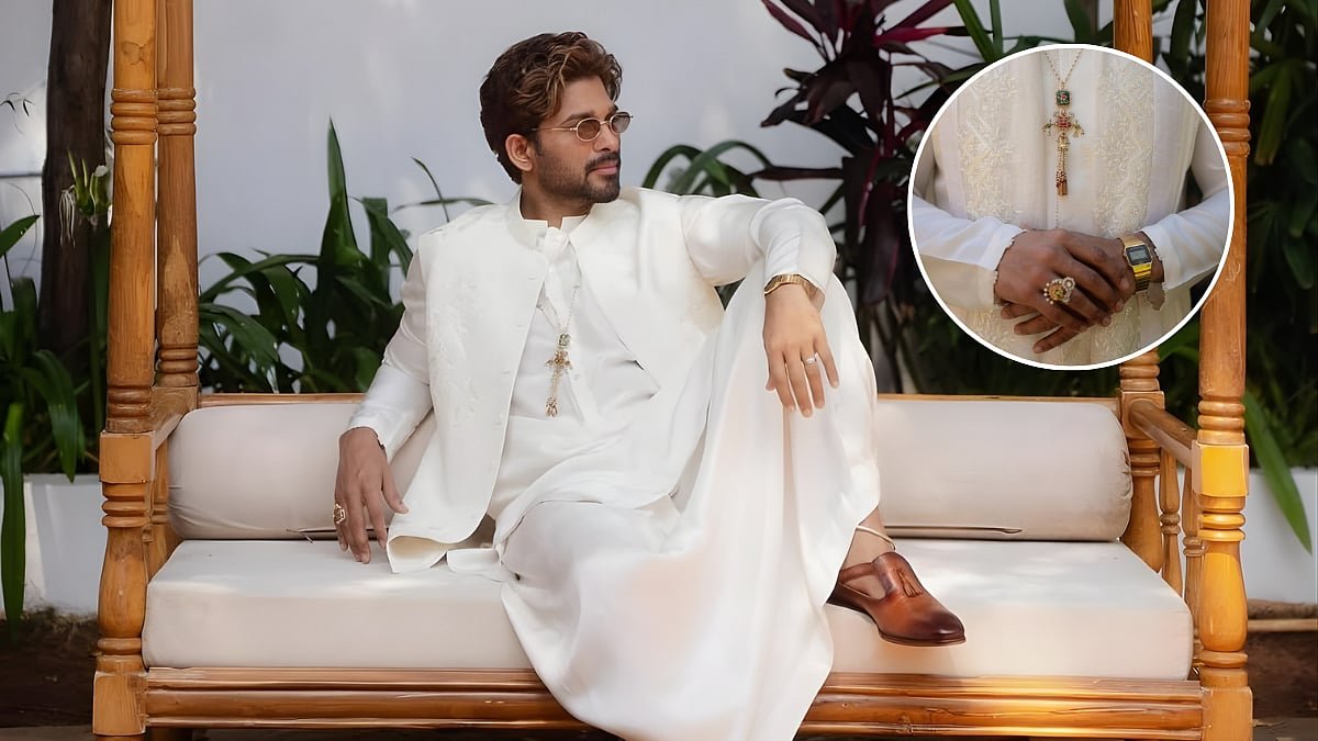 Allu Arjun's Ethnic Men's Jewelry: Chanda Necklace & Ear Cuff