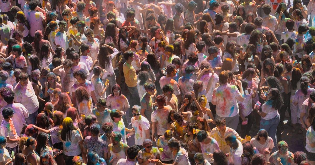 UC Berkeley Students Celebrate Holi with Color at Foothill