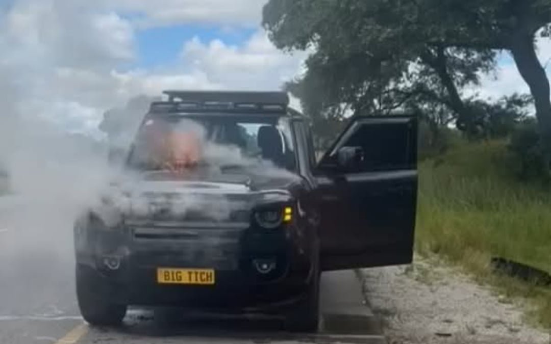 Zanu PF Member's Land Rover Defender Destroyed by Fire in Zimbabwe