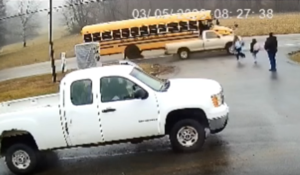 School Bus Stop Incident in Rising Sun: Truck Driver Nearly Hits Students