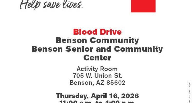 Benson Blood Drive: American Red Cross Needs Your Help