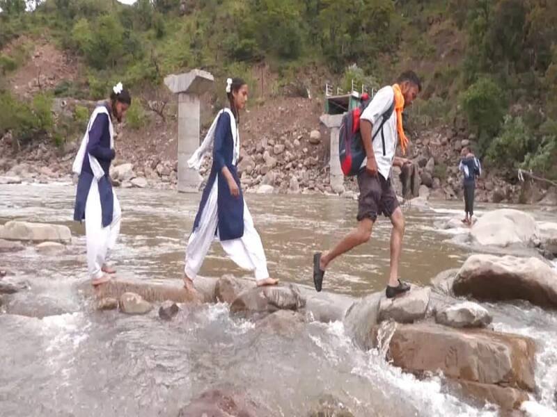 Udhampur Bridge Collapse: Students Risk Lives, Urgent Reconstruction Needed