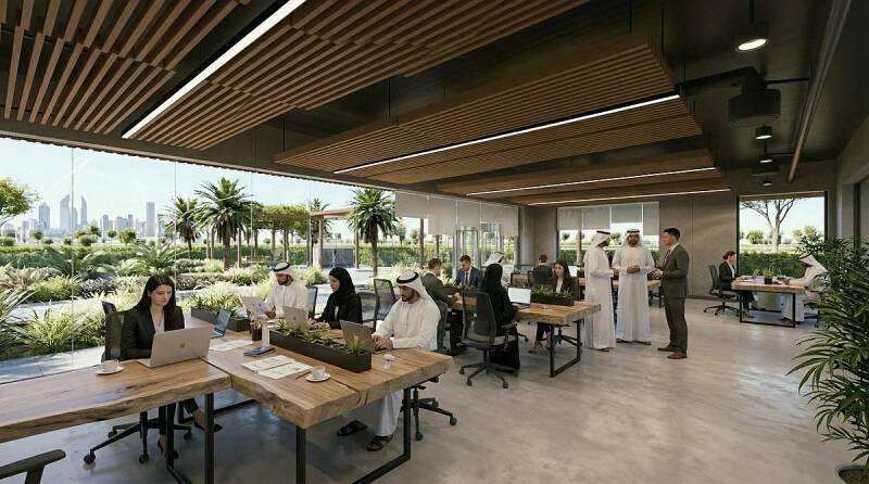 Dubai's First Park Workspace: AC Cabins, Meeting Rooms & Cafe in Al Barsha