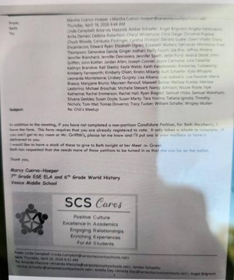 Venice Teacher Accused of Election Rule Violation: What It Means for Local Politics